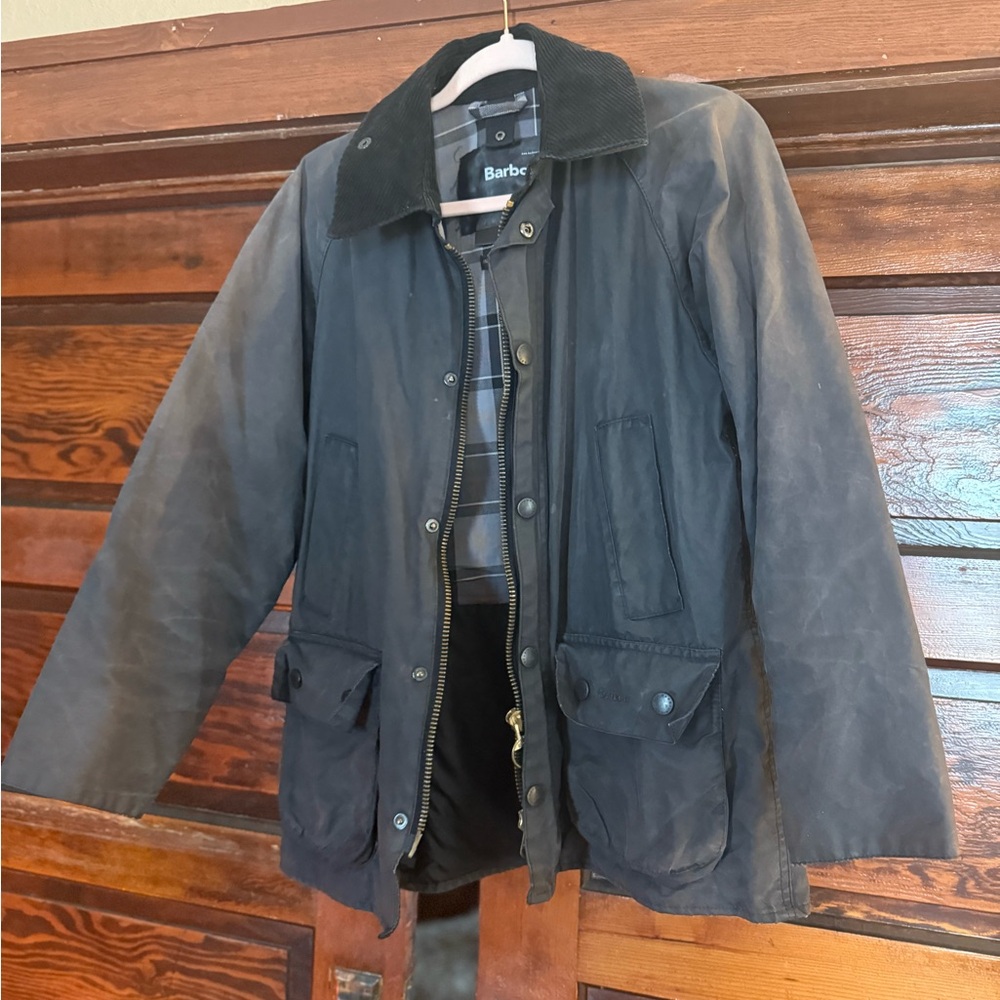 Barbour Black Military Field Jacket with Rugged Style